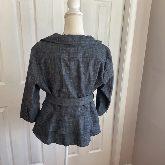 Women’s Acorn Cotton Crop Sleeve Blouse/Jacket, Denim Color,  SZ XL - Picture 4 of 11